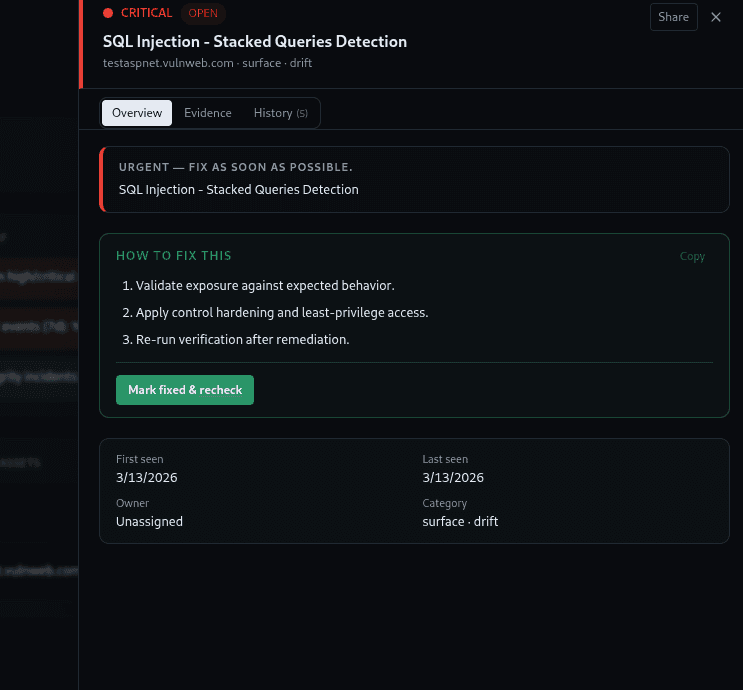 Bytium Active findings view